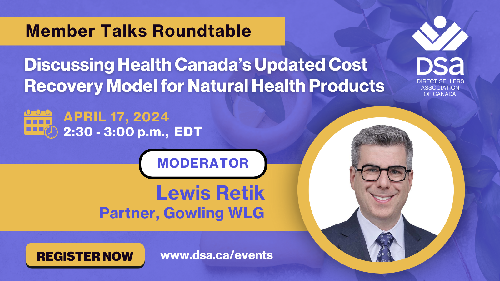 Image: Member Talks – Discussing Health Canada’s Updated Cost Recovery Model for Natural Health Products